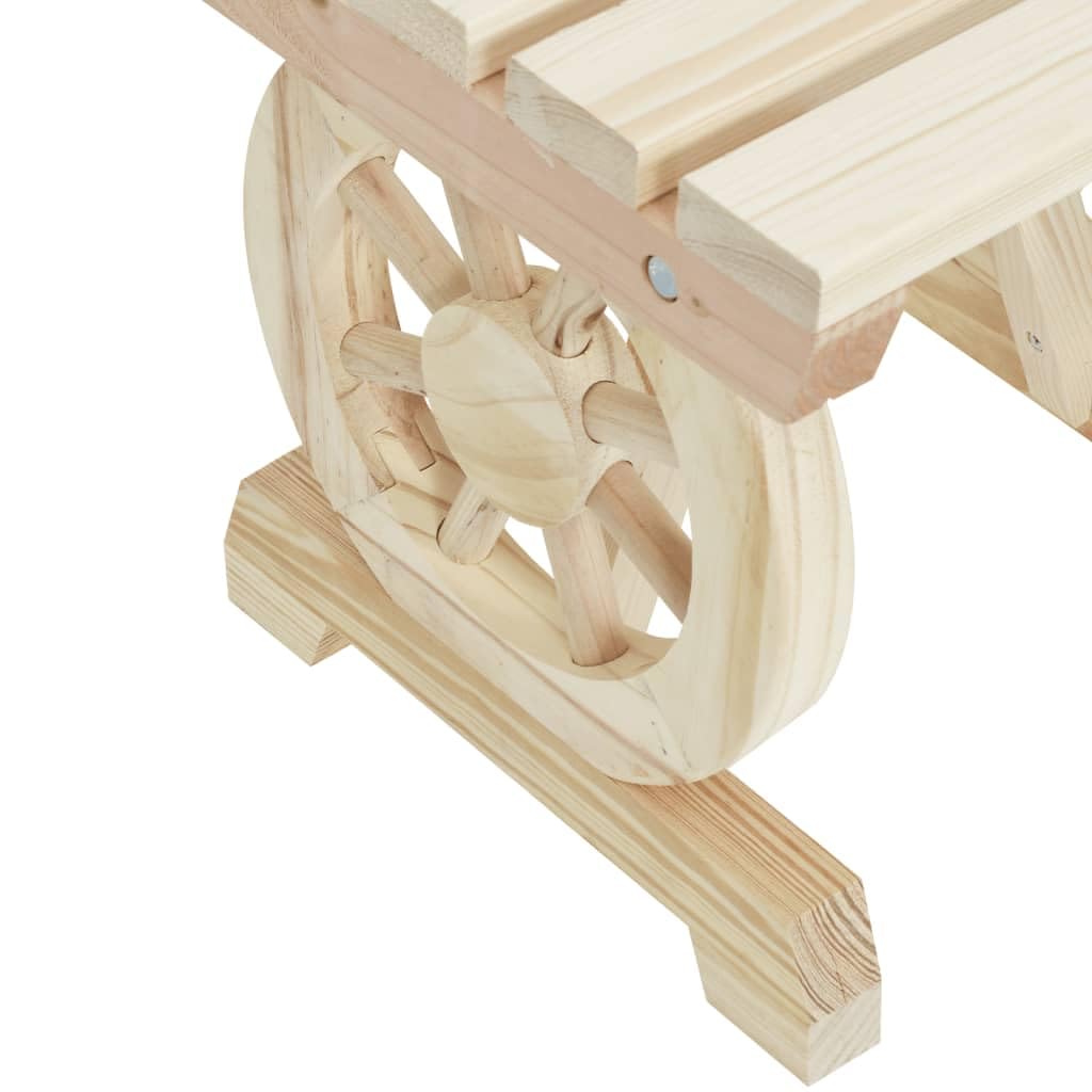 Set di 2 sgabelli da giardino in legno massiccio di abete rosso, 40 x 36,5 x 38,5 cm, design a carrello, per esterni, con braccioli, robusti mobili da giardino per balcone, terrazza