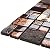 Blujellyfish Red Wine Colors Glass Tile 2'' x 2'' Leaf Carving Imprints Antique Mosaics Textured Rose Gold Metal Kitchen Bathroom Walls Backsplash Tiles (Pack of 5 Square Feet)