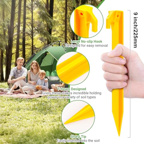 Hikemax 9 Inch Plastic Stakes