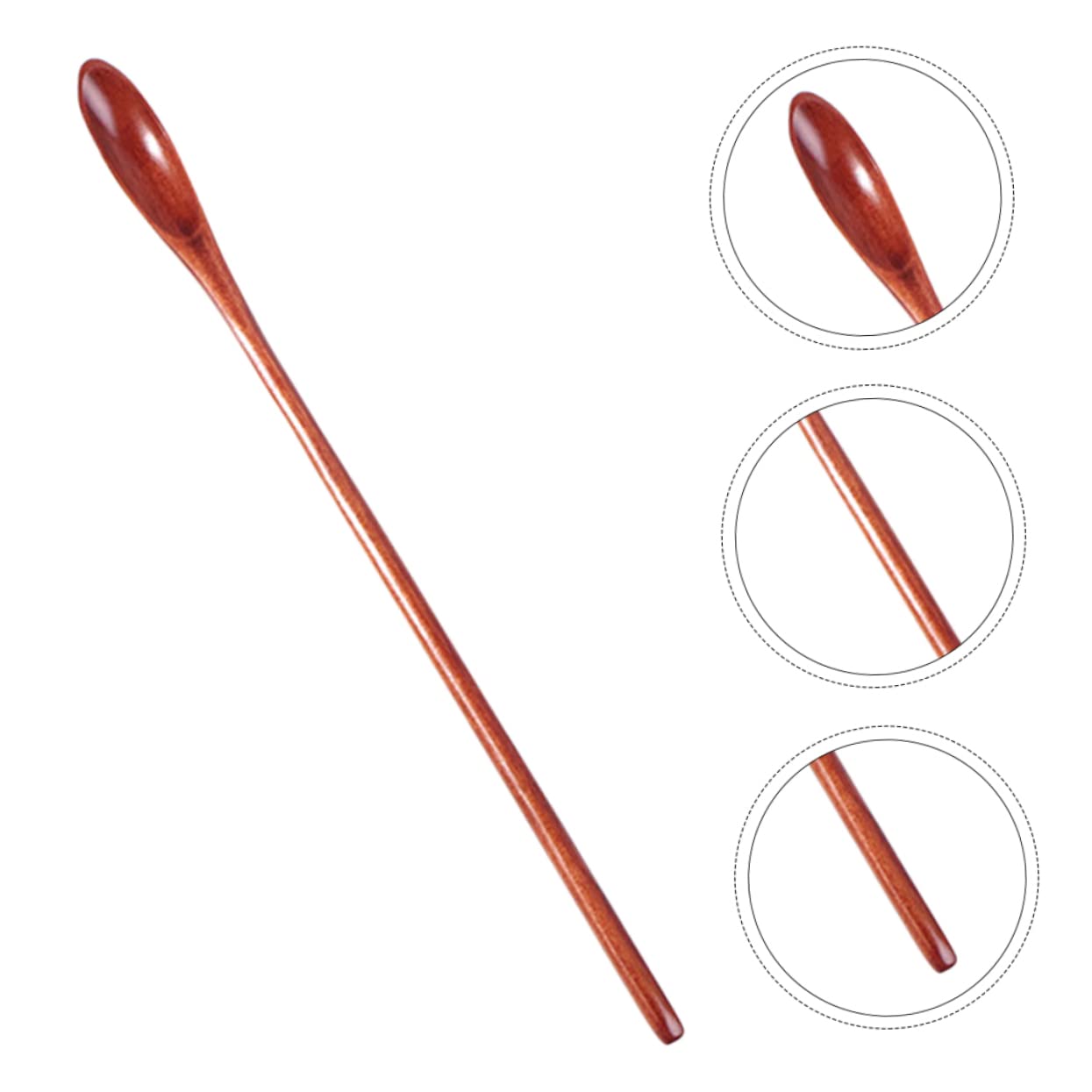 FUNOMOCYA 2 Pack Wooden Honey Stirrer Spoon Honey Comb Stirrer for Coffee Tea Dessert Bar Accessories