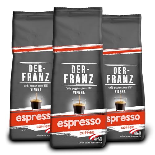 Der-Franz Espresso Café, granos enteros, 3 x 500 g