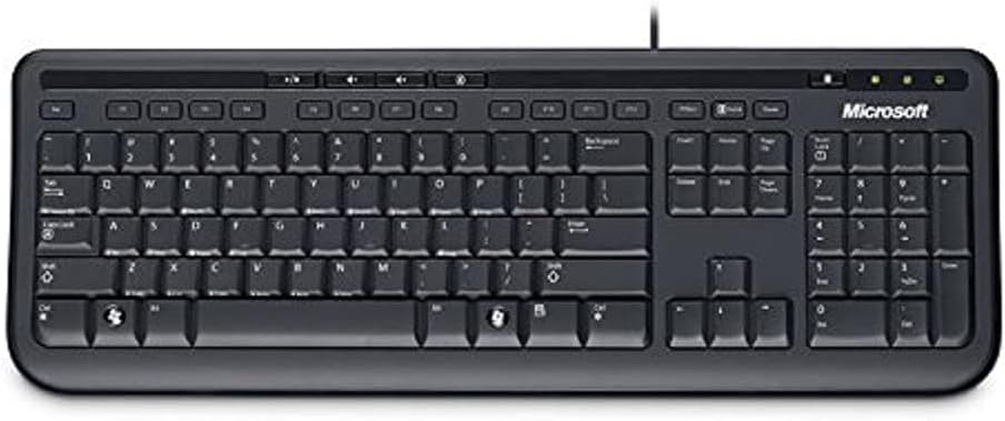 Microsoft Wired Keyboard 600, UK Layout - Black