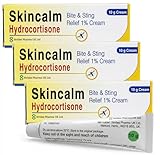 Hydrocortisone Cream 1% w/w Bite & Sting Cream – Mosquito & Bee Sting Relief, Itchy Skin & Redness Solution | 3 × 10g Tubes | HydraSole Bundles – Packaging May Vary