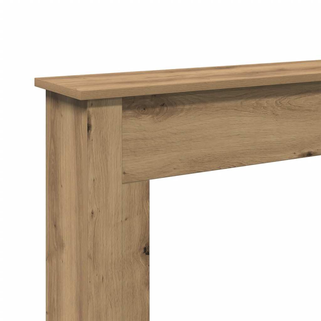 Kaminumrandung Artisan-Eiche Holzwerkstoff 75x20x87,5 cm Kaminsims für Elektrokamine, Kaminzubehör mit Ablagefläche, kaminholzregal, funkenschutz, kaminbesteck, kaminbesen, ascheeimer