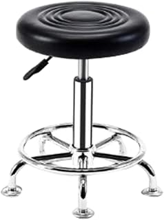 Stool on Wheels Bar Stool with Footrest, Bar Stools Chair Salon Massage Chair Adjustable Swivel Gas Lift Stool for Kitchen Office Hairdressing Manicure Tattoo Therapy Beauty Massage Spa Salon-