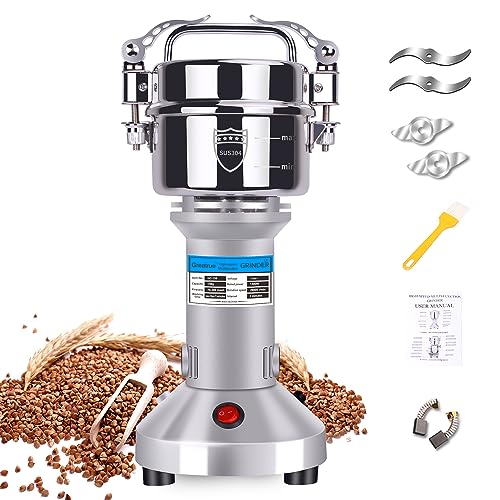 Greatrue Grain Mill Grinder Electric, 150g Stainless Steel Grain Grinder for Dry Corn Coffee Wheat Pepper Food Seeds Flour Bean Greatrue Grain Mill Grinder Electric, 150g Stainless Steel Grain Grinder for Dry Corn Coffee Wheat Pepper Food Seeds Flour Bean