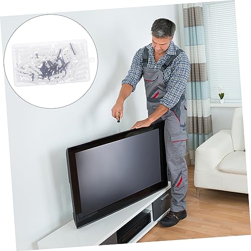 1Set Drywall Anchors and Screws Set Plastic Expansion Screws with Deep Thread Design for Hanging and Mounting Drywall Includes Storage Box for Easy
