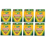 Constructive Playthings Crayola Crayons Bulk, Anti-Roll Triangle Crayons, Classroom Art Supplies for Teachers and Students in Elementary School and Daycares, 8-Pack Crayola Set, 2 Years & Older