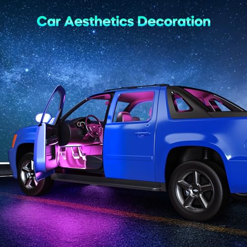 Gifts for Men Husband, Winzwon LED Interior Lights for Car Accessories for Men Women, USB Port APP Control Auto Stuff Lighting Kits Decoration Atmosphere Strip Lights - Image 6
