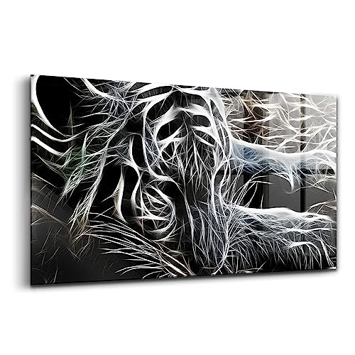 Image verre coloré moderne tigre pour insuffler de l'énergie à votre intérieur