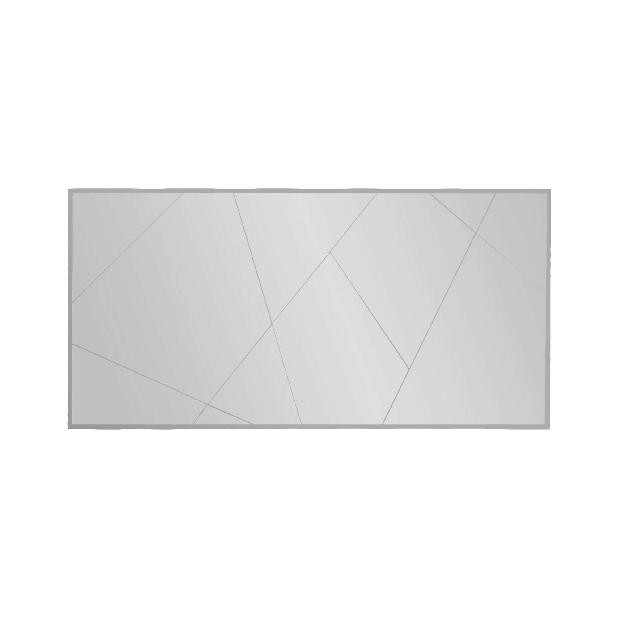 Dmora - Specchio Rana, Specchiera, Articolo d'arredo a muro, Decorazione con specchio, 120x2h60 cm, Bianco