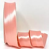 Rose saumon Byetsa satiné Fold 30 mm Biais sur un rouleau de 25 m