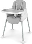 Popup closed 7-in-1 Fully Convertible Baby High Chair – Newborn to Toddler Booster, Foldable & Portable, Easy-Clean Washable Cushion, Removable Tray, 5-Point Safety Harness – Grows with Your Child (Dark Blue)