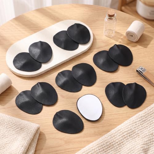 Image of Syhood 20 Pcs Metatarsal Pads for Women,Oval Style,Black,Leather