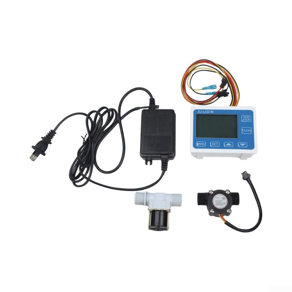 Digitaler Wasserdurchflussmesser G1/2 Zoll mit LCD Anzeige - Quantitative Steuerung 1-30L/MIN Nylon Sensor Kit für Pool & Kraftstoff