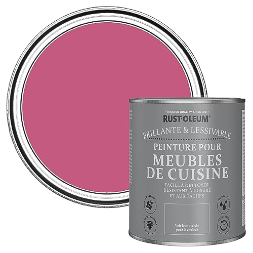 Rust-Oleum Peinture Rose pour Meubles de Cuisine, Finition Brillante - Framboise 750ml
