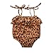 Carolilly Costume da Bagno Intero Bambina Neonata Costume da Bagno Stampa Leopardata Bikini Bambina Mare Spiaggia (Marrone, 6-9 Mesi)