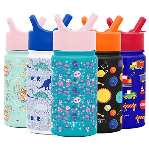 Simple Modern 14oz Summit Kids Water Bottle Thermos with Straw Lid - Dishwasher