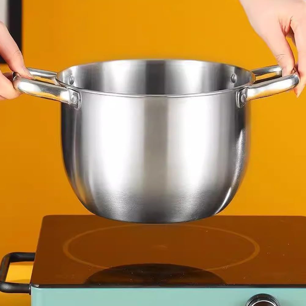 Whychstore Pot filtrant à huile en acier inoxydable avec couvercle, pot filtrant multifonction avec réservoir de stockage d'huile avec bol empilable (5,2 l)