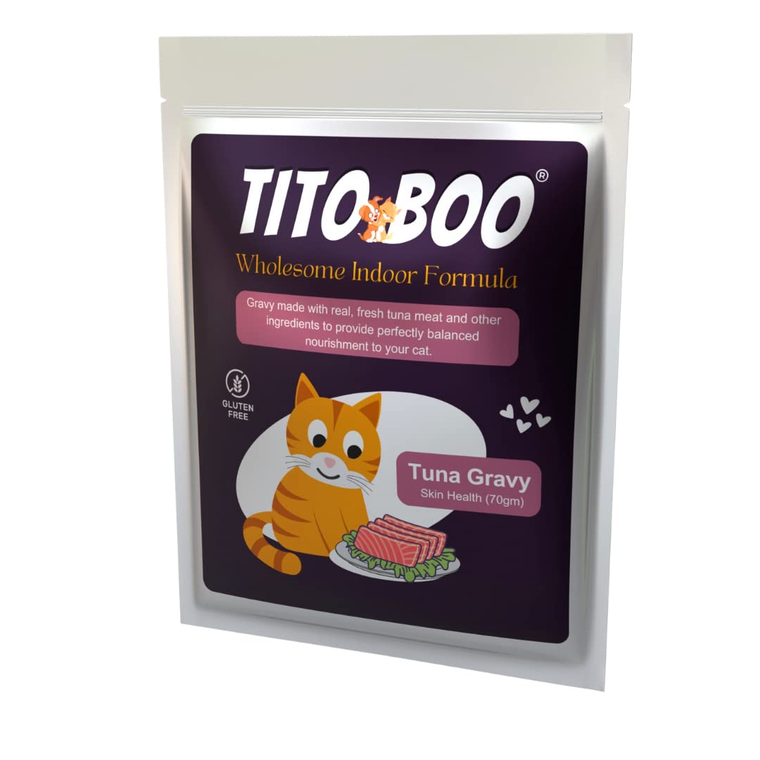 Tito Boo Tuna Gravy Wet Cat Food for adult- Delicious and Nutritious Meal for Your Feline Friend - 70 gm (B0C2N6YZFK) Amazon Price History, Amazon Price Tracker