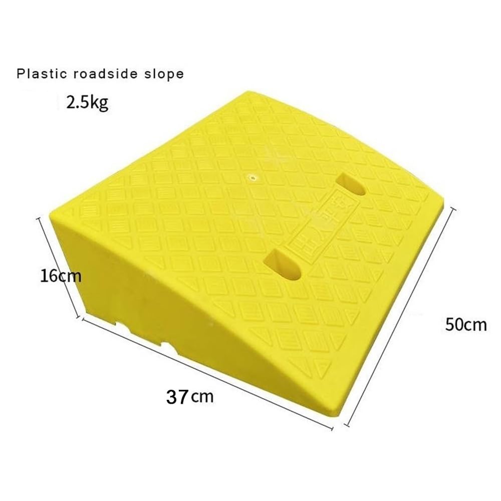 Ciężki wózek inwalidzki p do drzwi 3 22 cm wzrost krawężnika dostęp gumowy próg p (żółty 50 x 37 x 16 cm) antypoślizgowy podjazd pomocniczy