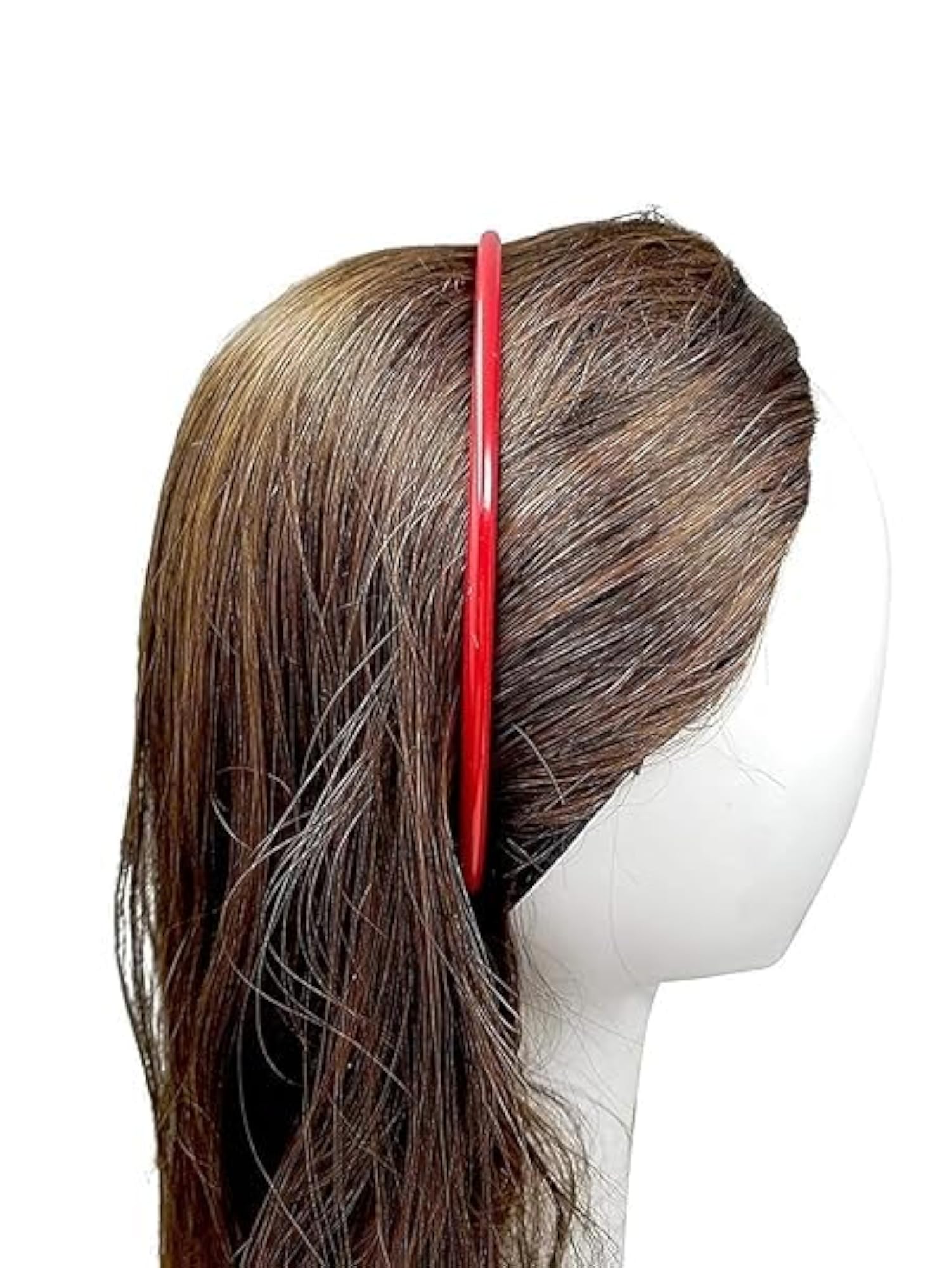 12pcs Narrow Plastic Hair Bands for Girls & Women, Multicolour