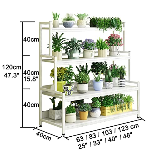 Support d'échelle réglable en métal robuste pour jardinage à la maison et présentation de fleurs