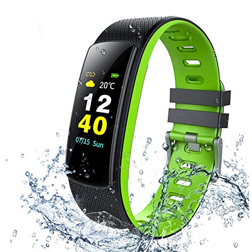 Fitness Armband Uhr mit Pulsmesser Wasserdicht IP67 Fitness Tracker Aktivitätstracker Pulsuhren Bluetooth Smart Armbanduhr ür iPhone Android