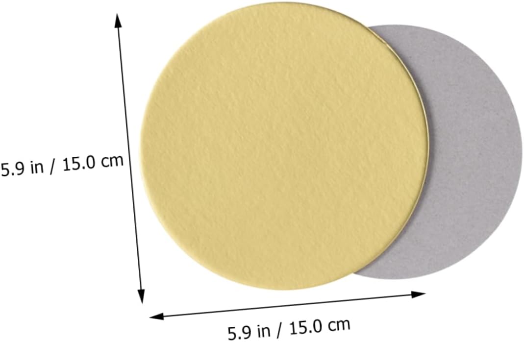 VOSAREA 50pcs Golden Cake Pads Non-stick Baking Boards for Birthday Wedding Party Cakes Elegant Mousse Bases Support