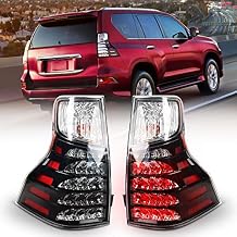 FIONE for Lexus GX460 Tail Light Assembly 2014-2022 Black Housing Rear Brake Lamp Replacement Left Driver and Right Passenger Side 8156160B11 8155160B31