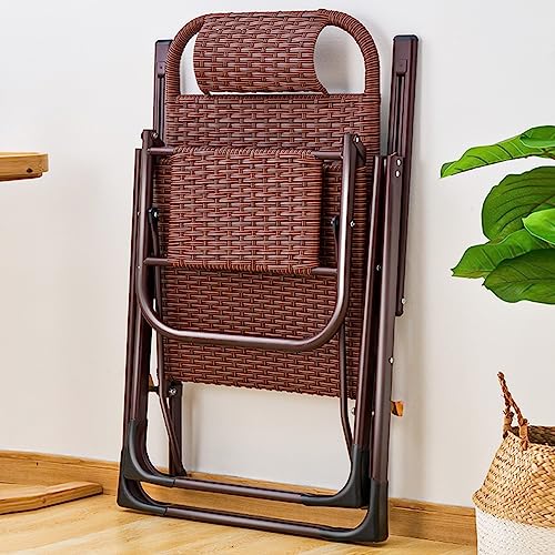 Chaise longue de jardin inclinable à gravité zéro en osier