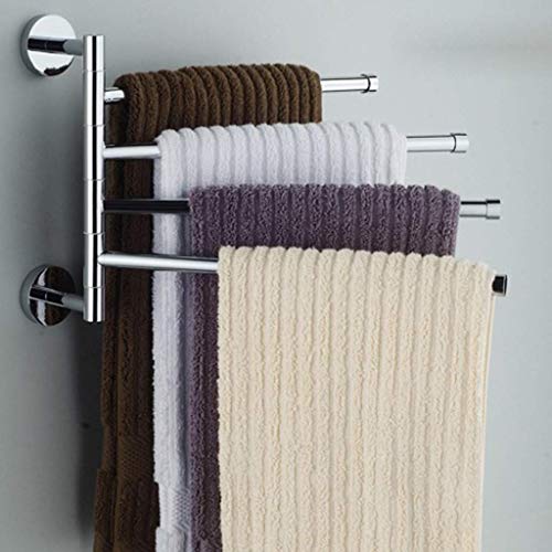 Porte-serviettes mural avec 4 barres pivotantes pour un séchage rapide - 4