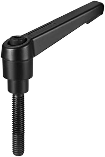 Miniatura 28 de uxcell M8 x 1.260 in Mango de sujeción ajustable Palanca de sujeción Rosca Botón de trinquete macho roscado Perillas de bloqueo Tornillo giratorio
