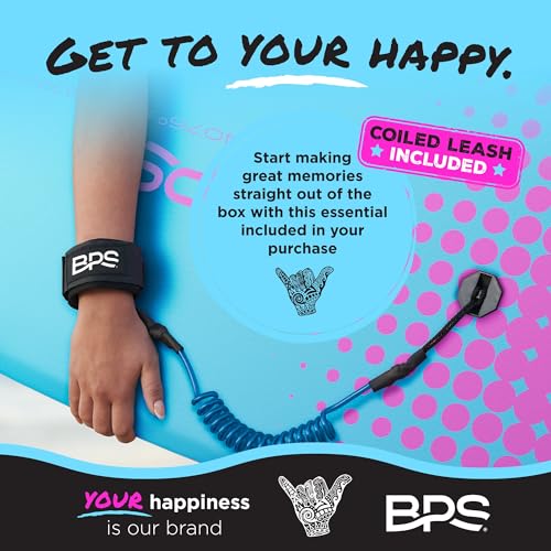 BPS Storm 33" Bodyboard - Includes BPS Premium Coiled Leash (Single Board) (Blue , Purple) - Thumbnail 6