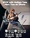 Donner HUSH X PRO Electric Guitar Kit - Smart Travel Guitar with Dozens of Preset Combinations, 7 Tone Sim Options, Midnight Glow