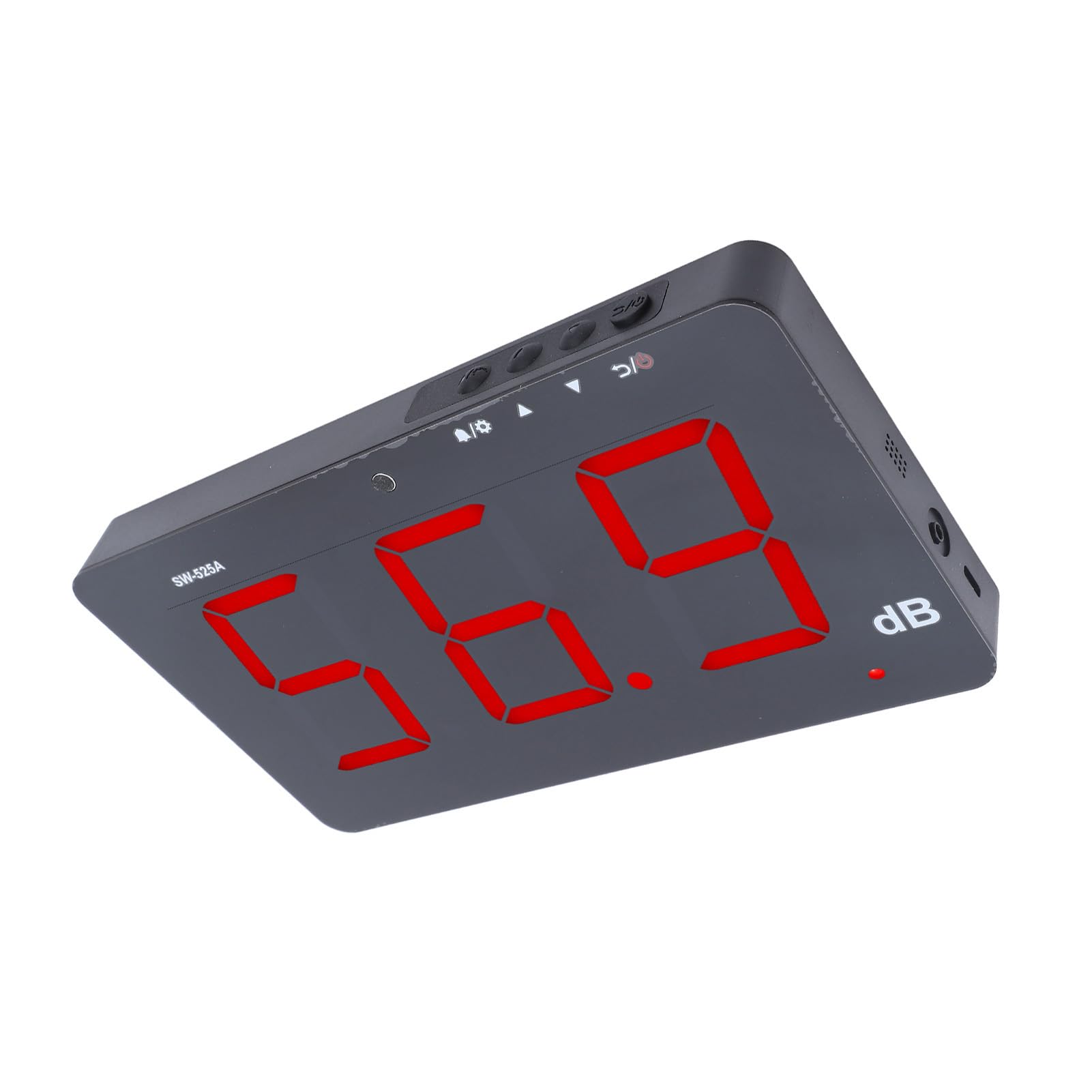 Fonometro Digitale con Montaggio a Parete e Display LCD Retroilluminato per Uso in Classe e in Fabbrica - Misura Fino a 130 DB