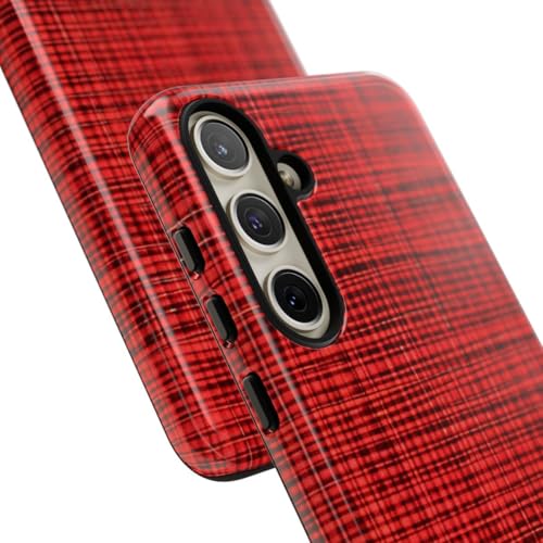 Coque résistante brillante Samsung S24 Plus motif écossais rouge - 2
