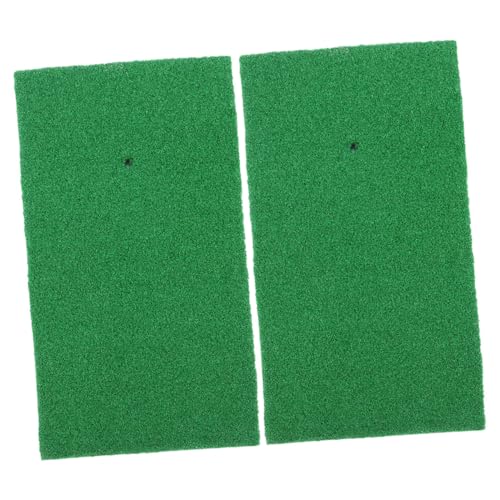 EXAOMBLE 2pcs Golf Hitting Mat Turf Practice Pad for Training Mat Range Accuracy Essential Accessory for Beginners