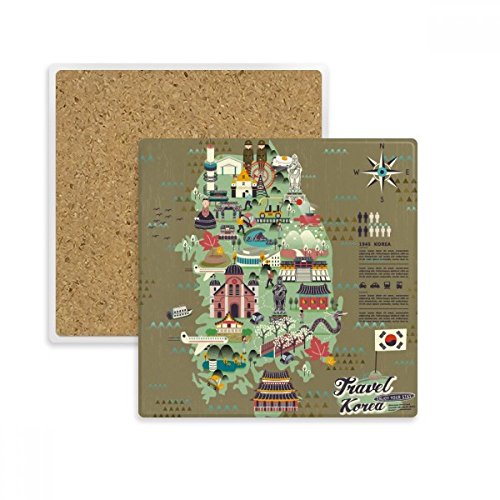 Coupe Corée du Sud Coaster Support Tasse Pierre Repose Gobelet Multicolor - 2