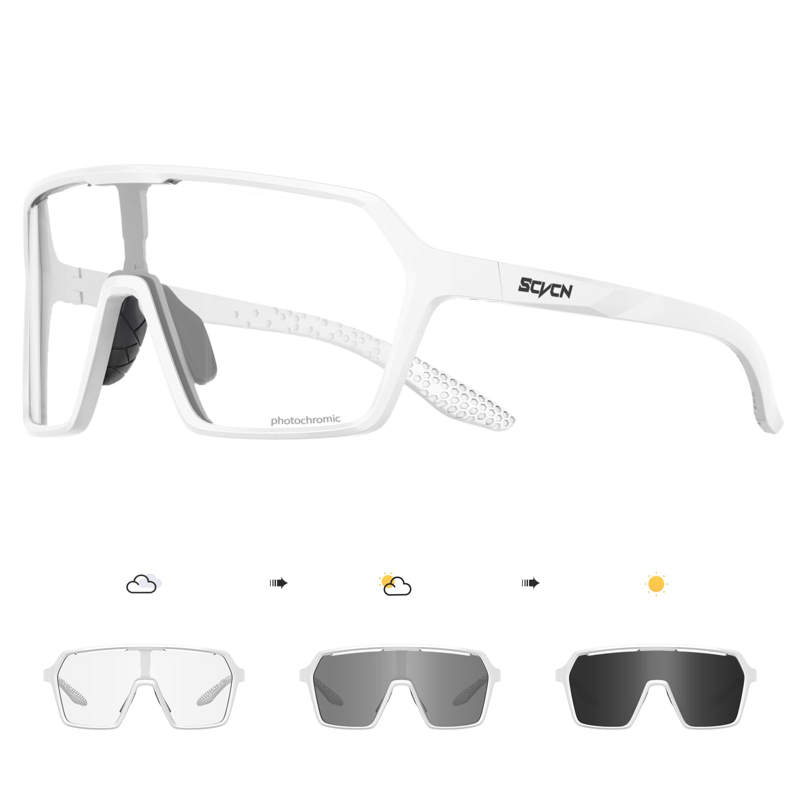 SCVCN Fotocromatici Occhiali Da Ciclismo Sportivi Donne Uomini MTB Trasparenti Bicicletta S335