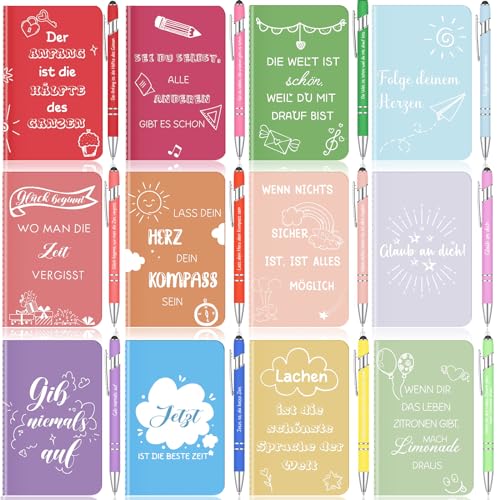 Stylo à Bille de Motivation et Mini Carnet Coloré Dianelhall pour Bureau et École