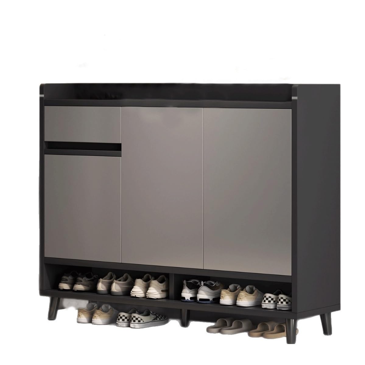Cenz-888 Shoe Rack Free Standing Shoe Cabinet Entrance Storage Integrated Foyer Corridor Hallway Entryway Shoe Shelf