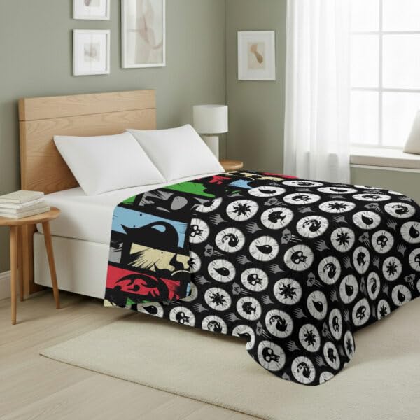 Image of Northwest Magic The Gathering Animated Magic Full /Queen Quilted Blanket, Comfy Throw, Adults Boys Girls, Soft Lightweight Bedding for Bed, or Couch, 90 x 90 inches