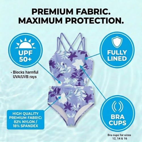 Image of Kanu Surf Girls' Beach Girl Sport Cut-Out One Piece Swimsuit