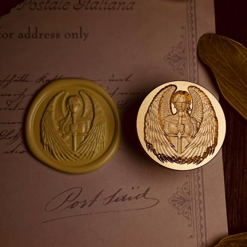 Mceal Wax Seal Stamp 3D Engraved Vintage Wax Stamp for Journals and Heaven & Hell Series - Skeleton