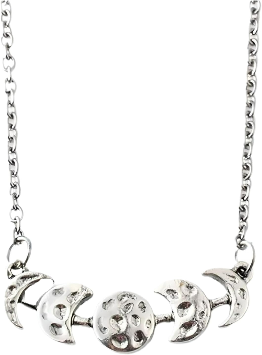 925 sterling Silver Witch Celestial Moon Choker Necklace For Women - Choker Necklaces For Women Moon Phase, Crescent Moon Chocker Pendant, Moon Pendant Necklace Jewelry Gifts For Women