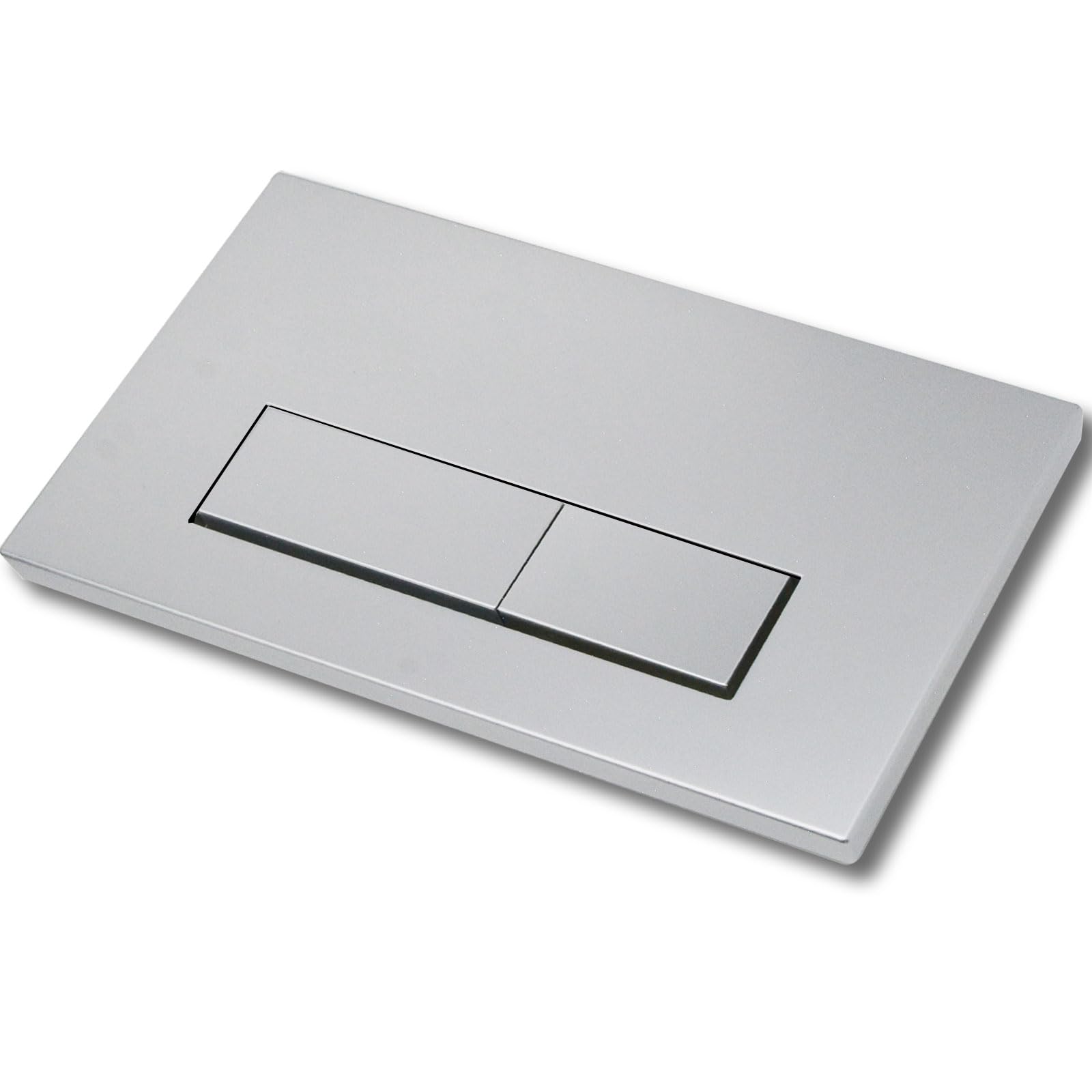 Mendorio Placca di Comando WC, Compatibile con Geberit Sigma, UP300 e UP320, Piastra Doppio Scarico, Dimensioni 243×163 mm, Completa di Set di Leve di Scarico e Telaio di Montaggio (Argento)