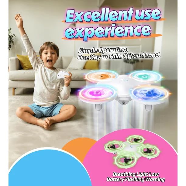 Image of Jack Royal Mini Drone for Kids|LED Remote Control Rc-Drone with multiple led shows| Auto Hovering, Headless Mode, 3D Flips and Throw to Go| Great Gift Toys for Kids| Indoor Flying Toy for Kids,