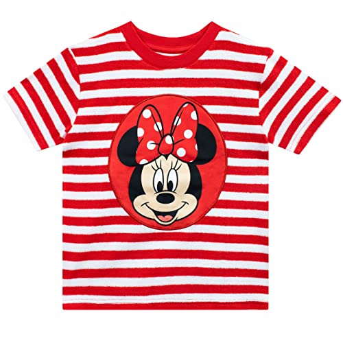 Disney Minnie Mouse Towelling T-Shirt and Shorts Set Girls Towel Outfit For Beach Pool Swim2