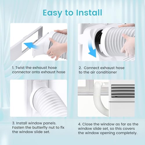 Image of Electactic Portable Air Conditioner, 10000 BTU 3-in-1 AC Unit with Dehumidifier Fan LED Display, Remote Control, Quiet, Sleep Mode, 360 Casters, Window Kit for Room Office Apartment